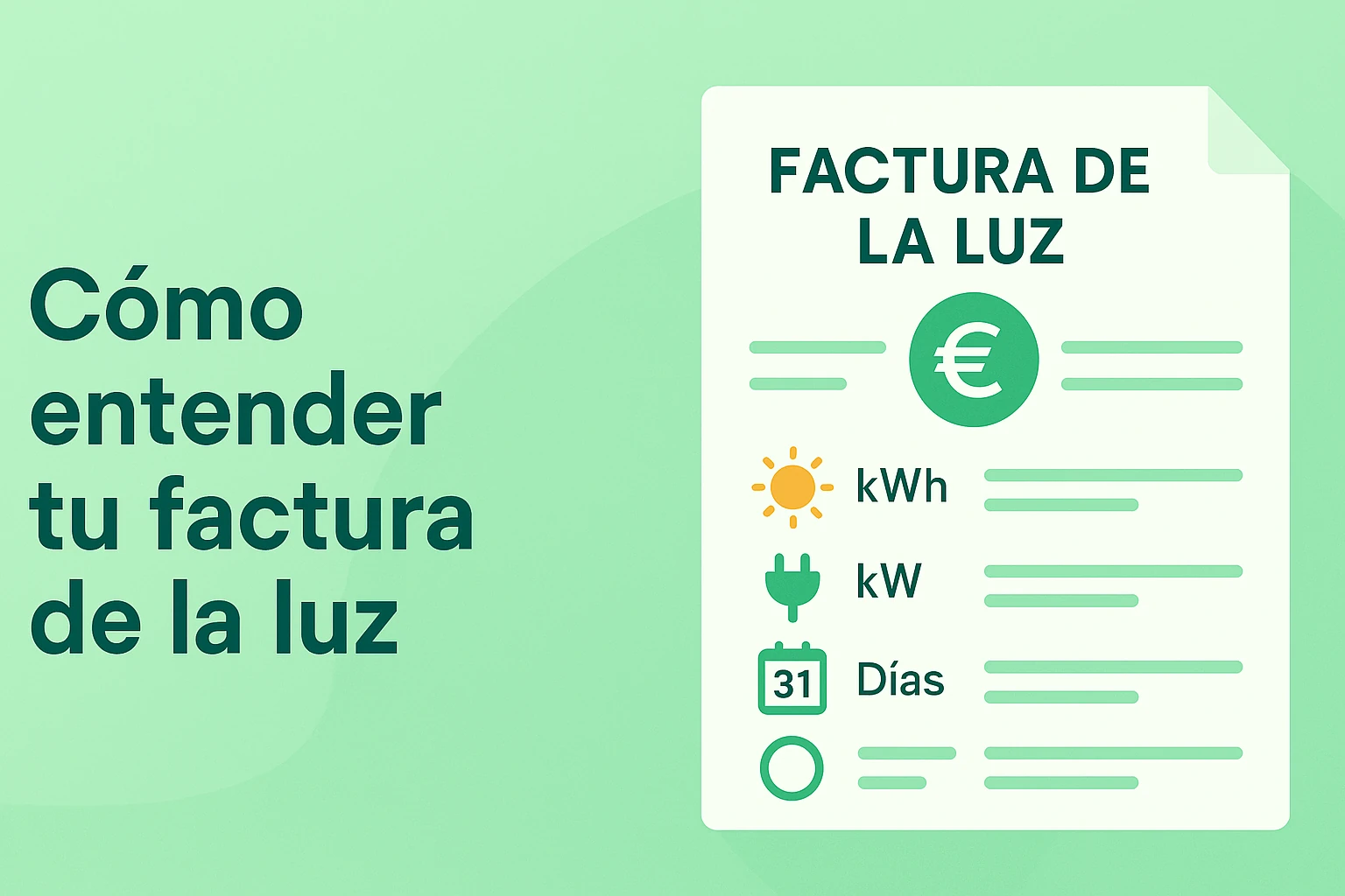 ¿Sabes interpretar los datos de tu factura de luz?