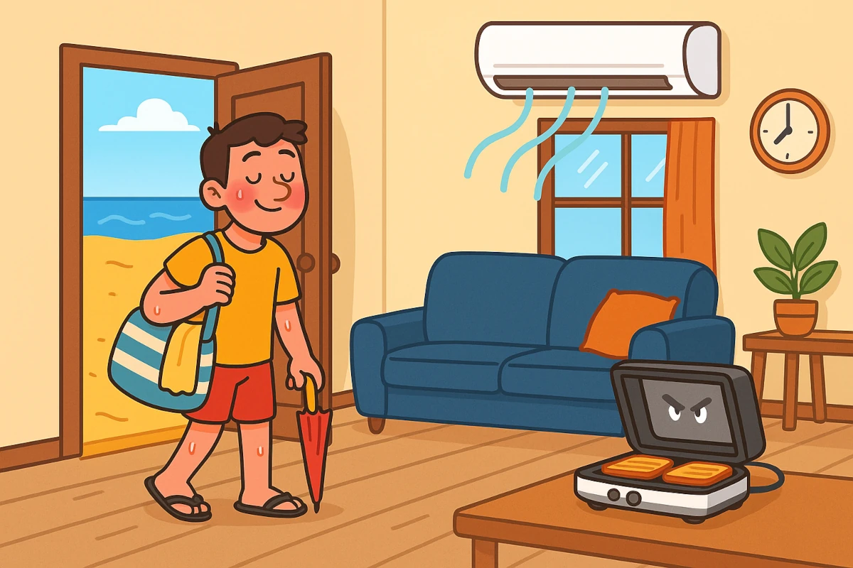 Tener la casa fresca cuando llegas de la playa: ¡Ojo a la factura de la luz en 2025!